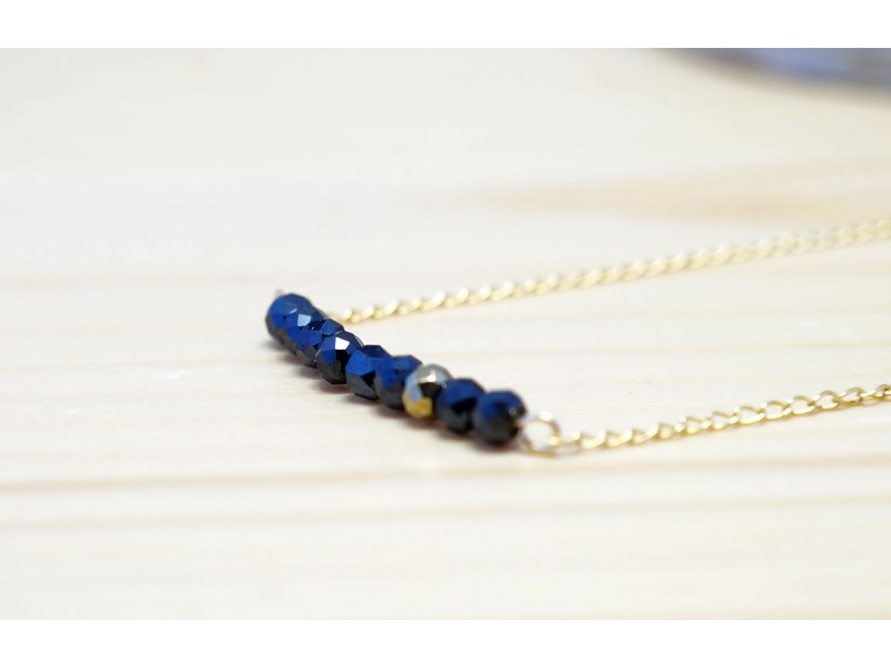 collier plaqué pr et pierre fine spinelle collier plaqué pr et pierre fine spinelle