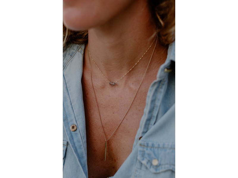 collier plaqué or et labradorite collier plaqué or et labradorite