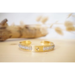 bracelet femme, labradorite, pierre naturelle, bijou, jonc, or