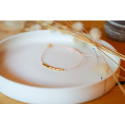 Bracelets hématite lot de 3 , rose pastel