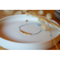 Bracelets hématite lot de 3 , gris bleuté