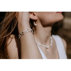 copy of Bracelet en hématite, Rose Poudré "Sororité"