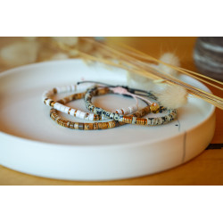 copy of Bracelet en hématite, Rose Poudré "Sororité"