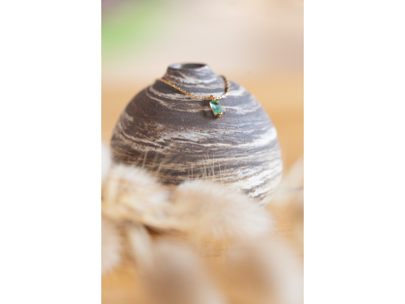 collier doré, turquoise, bijou femme , collier femme, collier court