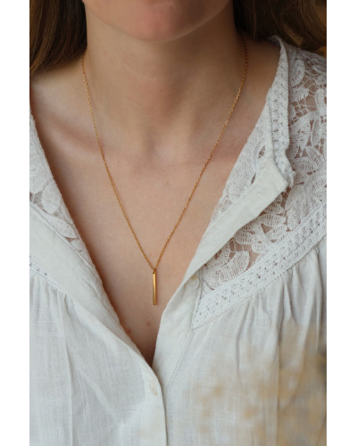 collier femme, tige doré